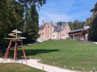 Château Clos Lucé: Exponate im Garten - eine Flugspindel, die Grundidee für heutige Hubschrauber!