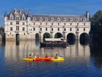 Auf dem Cher, mit Blick auf Schloß Chenonceau (Westseite)