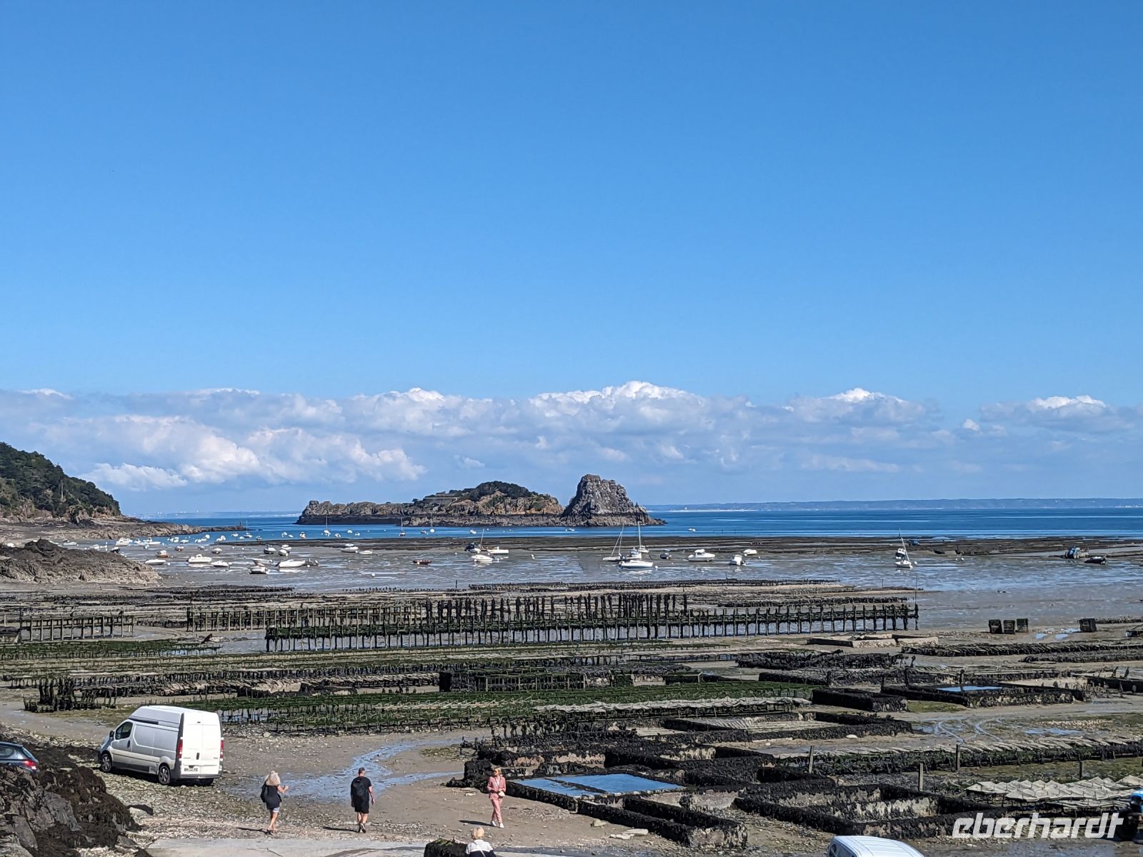 Blick über die Austernbänke bei Cancale