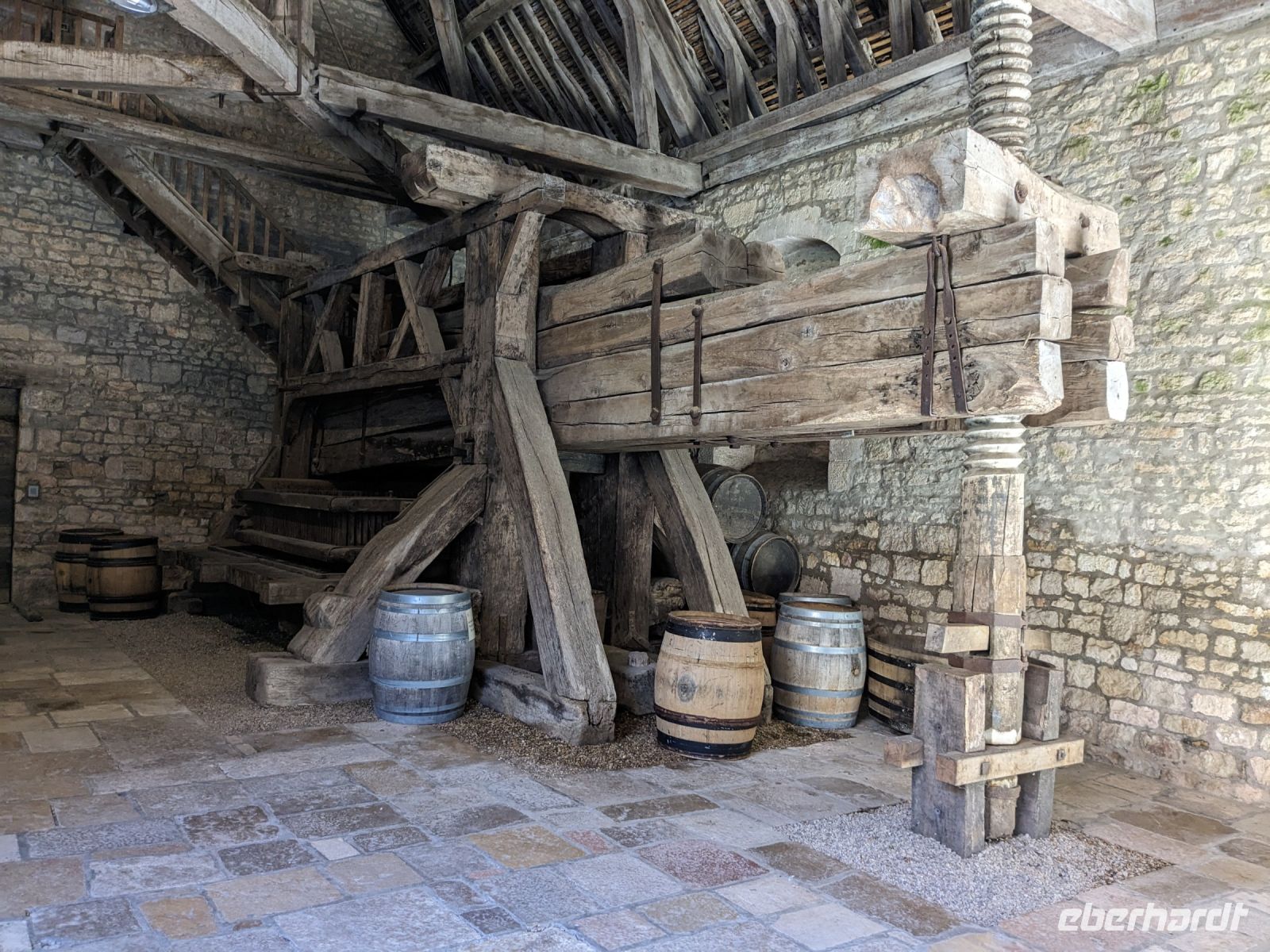 Weingut und Schloss Clos de Vougeot, Weinpresse 16. Jh.