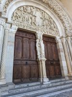 Autun, Kathedrale St. Lazare, Eingangsportal mit berühmtem Tympanon