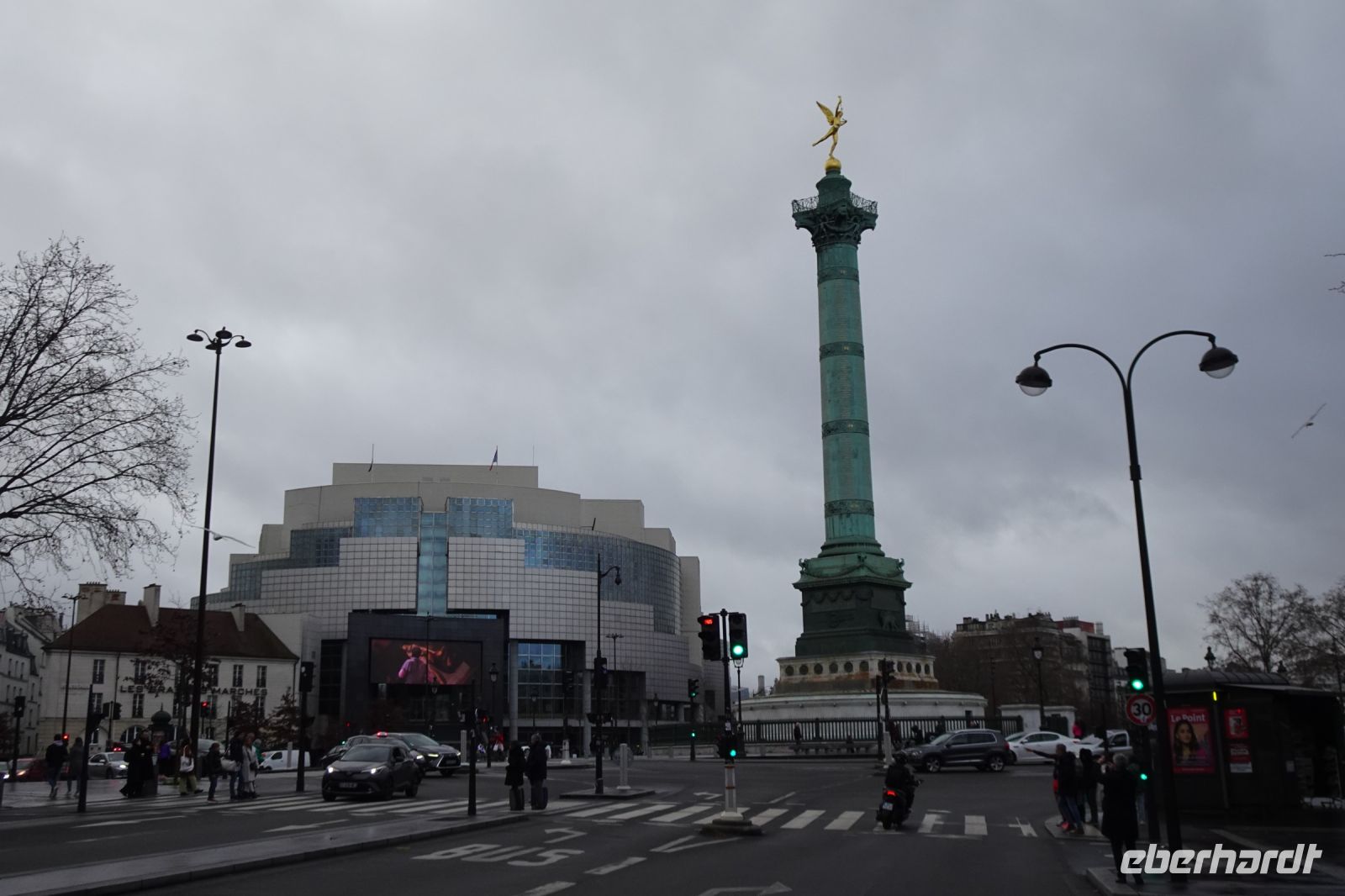 Tag 3, 30.12.2023 Place de la Bastille mit Opéra und Siegessäule