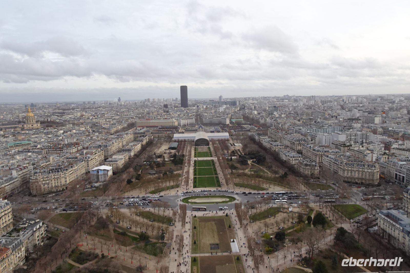 Tag 5, 01.01.2024: Blick vom Eiffelturm, 2. Etage