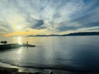 Sonnenuntergang vor Cannes