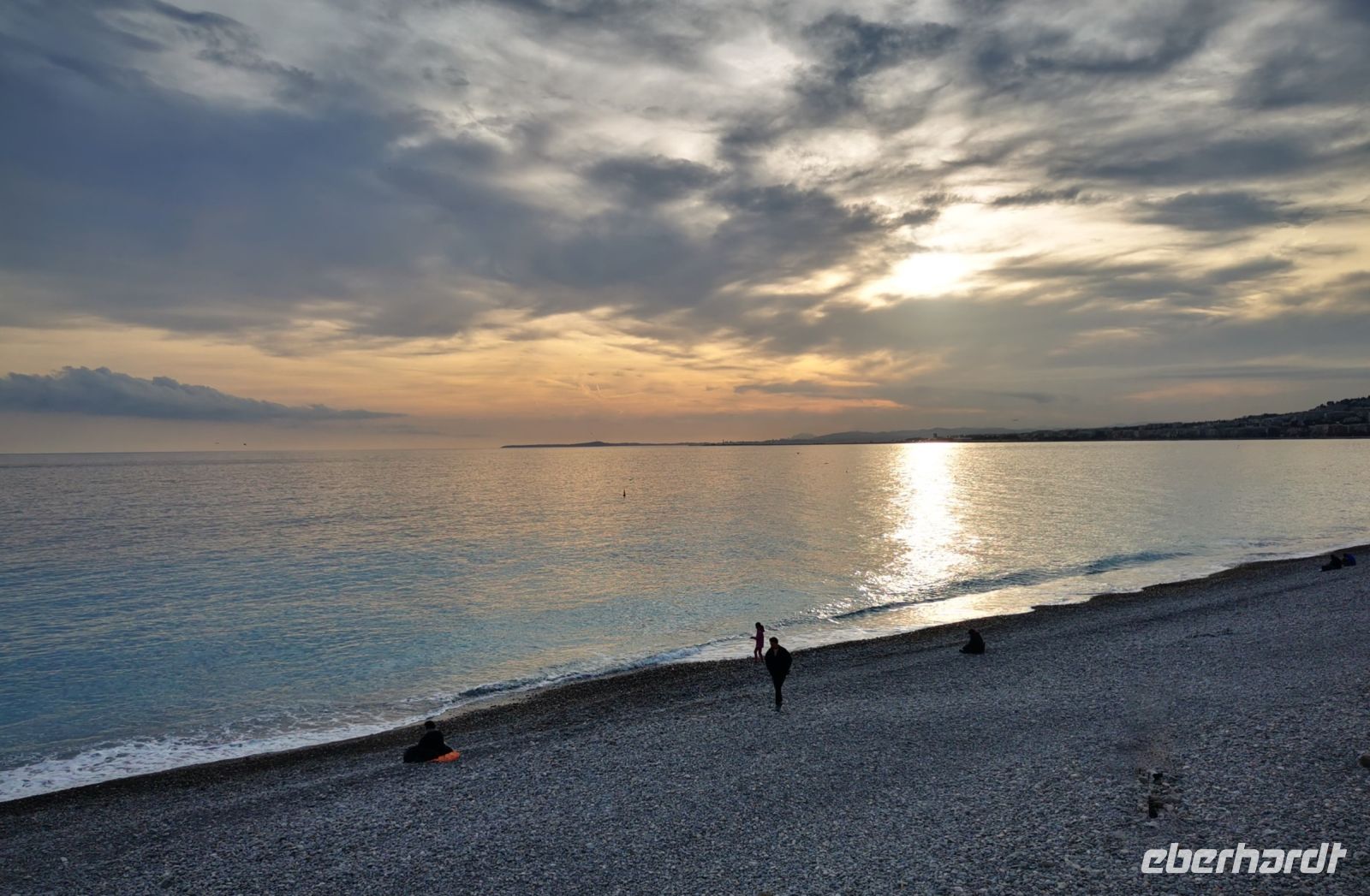 Tag 4 26.01.2024 Abendstimmung am Strand von Nizza