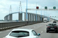 Auffahrt auf die Brücke von St.Nazaire