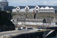 Gebäude im Hafeb von Brest