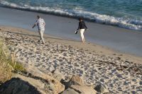 Strandspaziergang hinter unserem Hotel in 