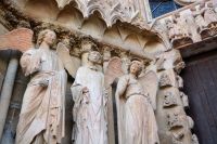 der lächelnde Engel am Portal der Kathedrale von Reims