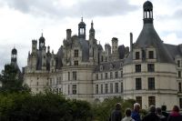 bewölkte Aussicht auf Schloss Chambord