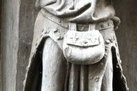 Almosentasche zum Geben derselben vergrößert