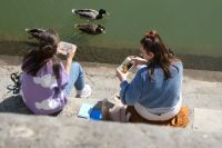 Mittagspause an der Saone in Lyon