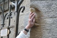 Streicheln der Eule bringt Glück