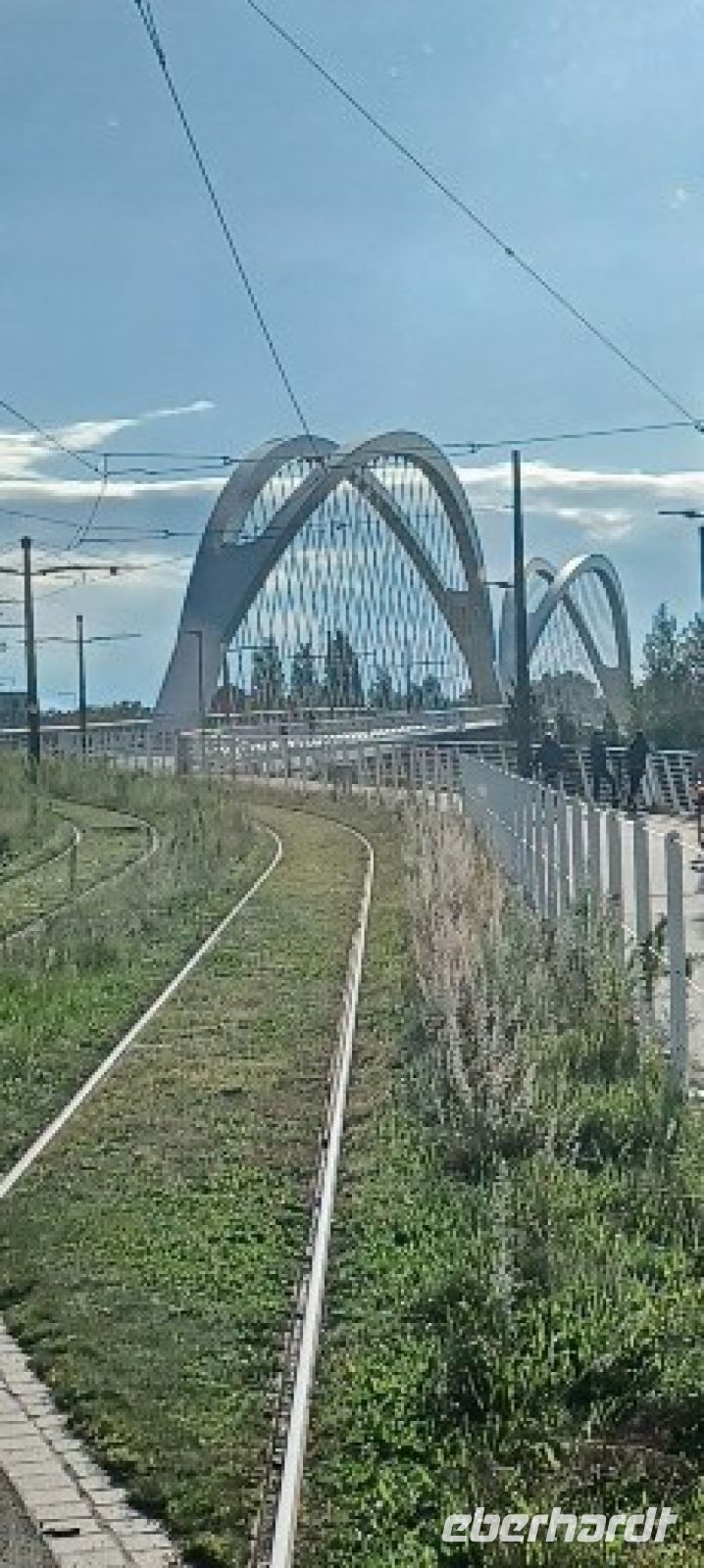 Europabrücke mit Straßenbahnverbindung von Kehl  nach Straßburg  