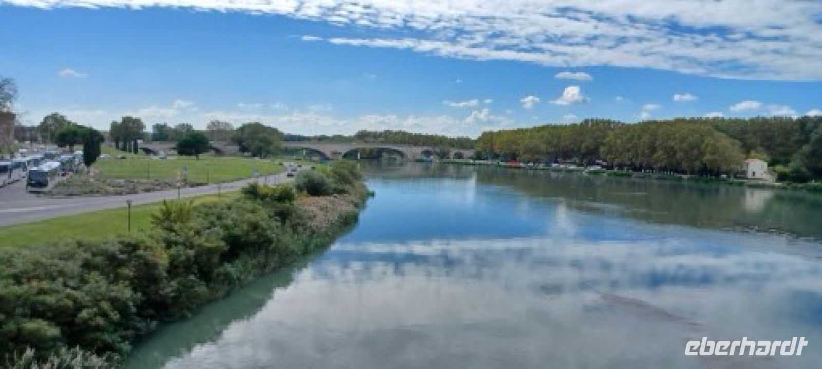 Avignon -Blick auf die Rhône von der Brücke St.Bénézet