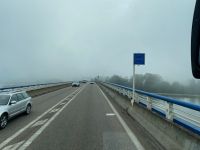 deutsche Grenze im Nebel