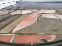 Anflug Marseille - Blick über die Salzfelder