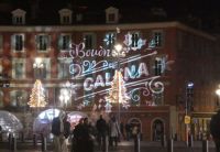 Weihnachten am Place Massena in Nizza