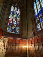 links „Abendmahl“ und rechts „Lasset die kleinen Kinder zu mir kommen“