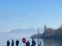 Yvoire, Blick auf die Alpen