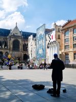 Tag 04 Führung im Centre Pompidou 03 Am Strawinski-Brunnen vor dem Museum