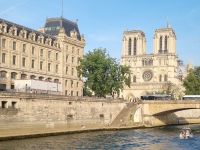 Tag 04 Dinner-Cruise auf der Seine 01 Notre Dame in der Abendsonne