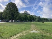 Blick vom Anleger auf Château Gaillard