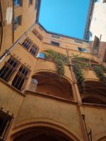 Lyon -Zugang zur privaten Durchgangspassage mit Wohnhof