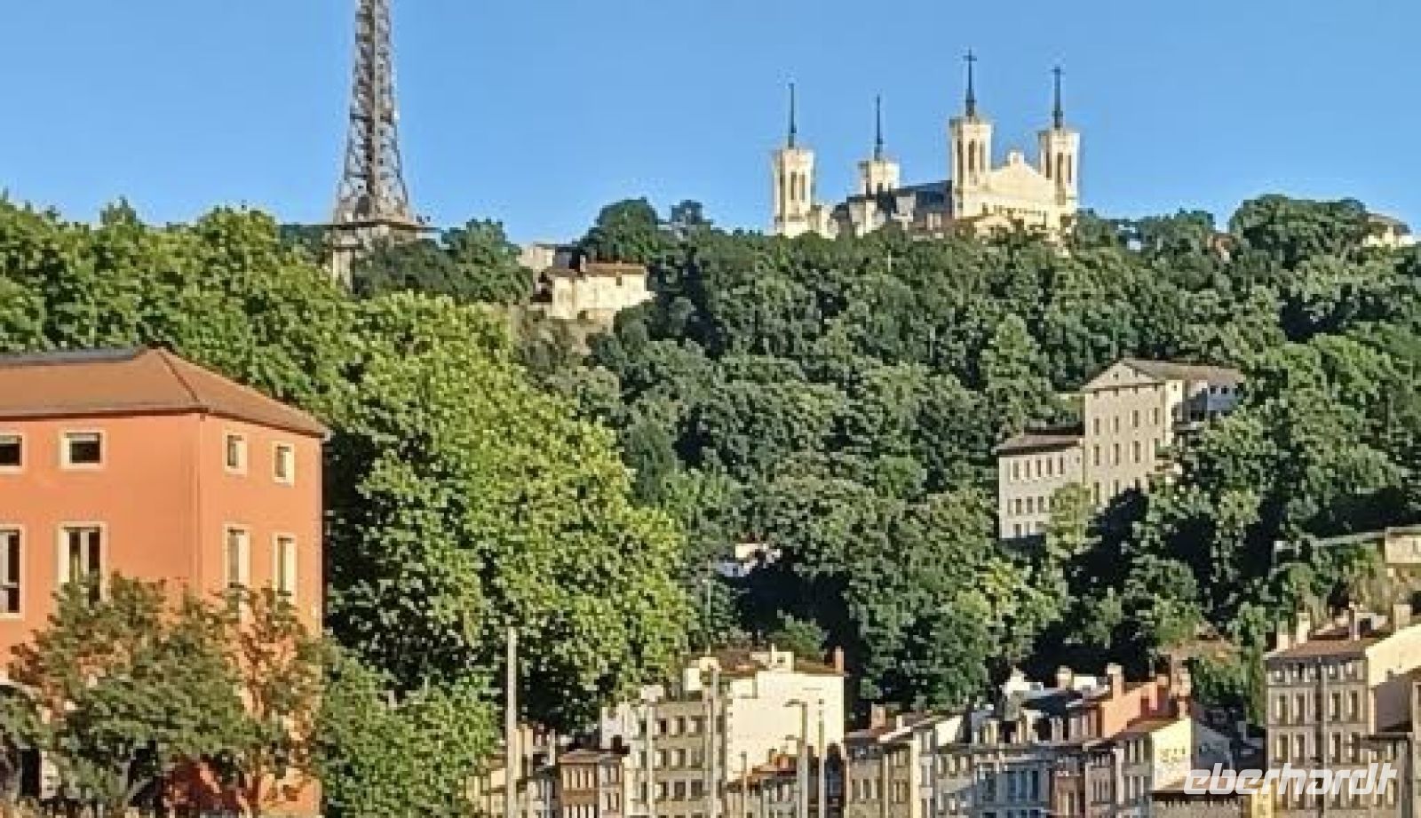 Lyon - Katholisches Kloster, Metallturm de Fourvière u. Kirche de Fourvière
