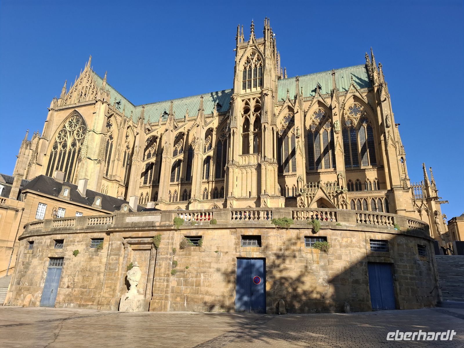 Metz, Fluss-Seite der Kathrale 
