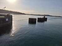St, Malo, Teil des Gezeitenkraftwerkes am Fluss Rance