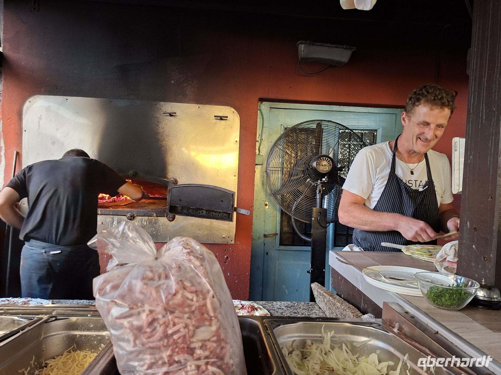 Zubereitung des Flammkuchens