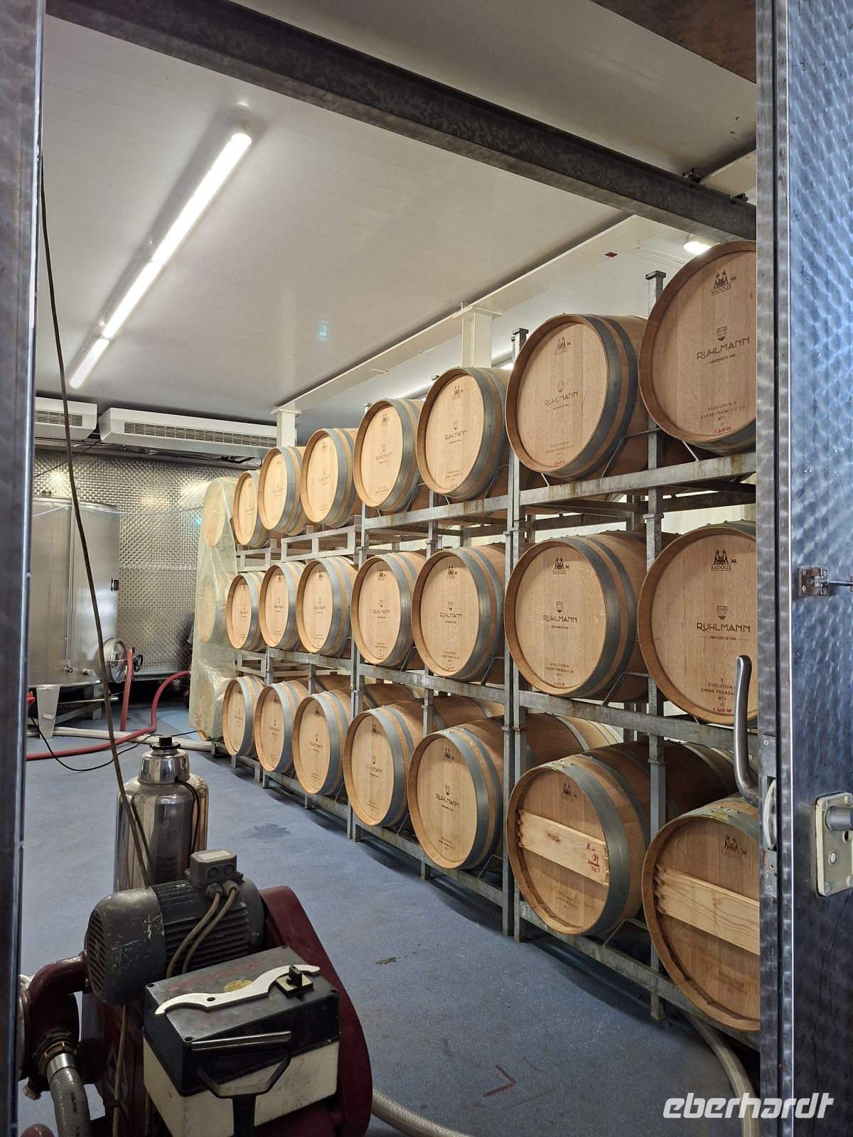 Weingut Ruhlmann - temperierter Lagerraum