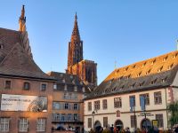 Abendglühen in der Altstadt von Straßburg