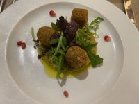 Hummus, Basilikum, Falafel