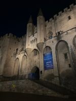 Papstpalast bei Nacht