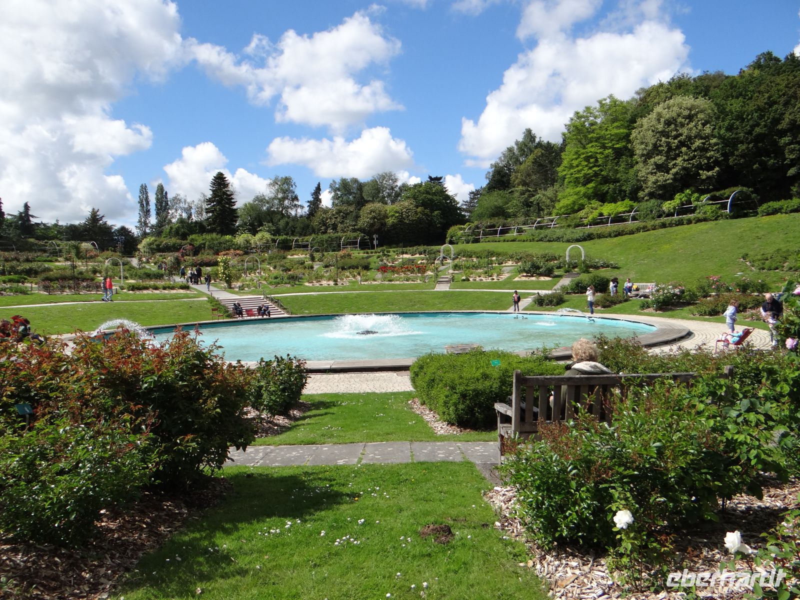 Parc Floral de la Colline aux Oiseaux, der Rosengarten ist wie ein Amphitheater angelegt. &ndash; &copy;  (Eberhardt TRAVEL)