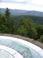 Blick vom Odilienberg auf die umliegenden Vogesenberge