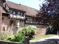 bebaute Stadtmauer von Riquewihr