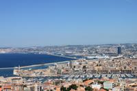 Marseille vom Hügel der Notre dame de la Garde