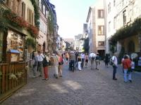 Straßenszene von Riquewihr