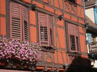 Detail eines Fachwerkhauses