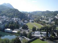 Lourdes Blick von der Burg auf Wallfahrtsbezirk