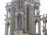 Kathedralturm Laon mit Ochsen