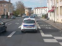 Polizeieskorte zum Hotel in Poitiers