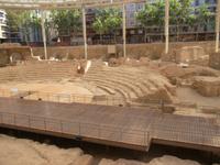 Ruinen des alten römischen Theaters von Zaragoza