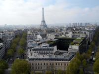 Blick vom Arc de Triomphe zum Tour Eiffel