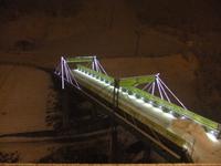 Hotelbrücke im Schnee