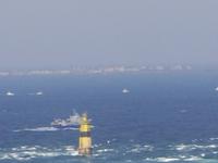 Die Meerespassage Raz de Sein vor der Ile de Sein