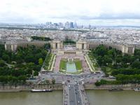Blick vom Eiffelturm auf Palais Chaillot